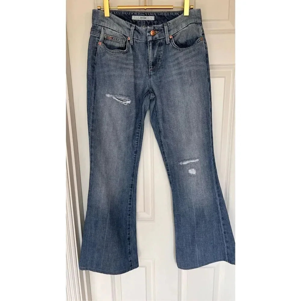 Vintage Joe's Jeans Low Rise Flare Distressed Star Dust Super Women’s‎ 27 Jeans